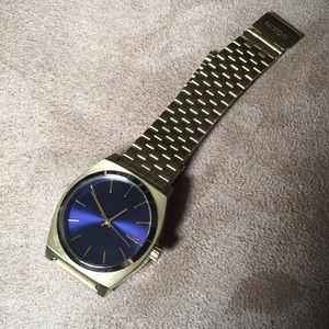 Blue & Gold NIXON Minimal Time Teller